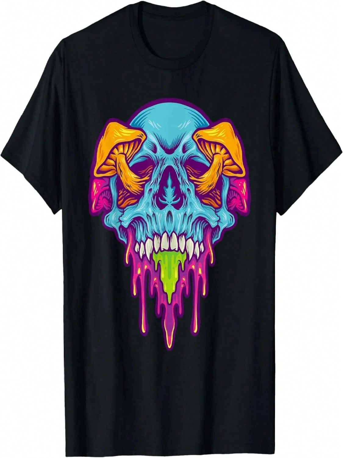 Cool Skull Mushroom T-Shirt S разноцветный