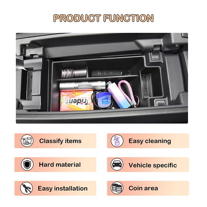 Console Organizer For Nissan Rogue X-trail 2025-2025 T33 Accessories Armrest Box Secondary Storage Tray Dustproof Waterproof nero