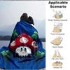 1pc Mario Mushroom Cozy Print Blanket Lightweight Warm Flannel Throw Blanket For Sofa, Bed, Living Room