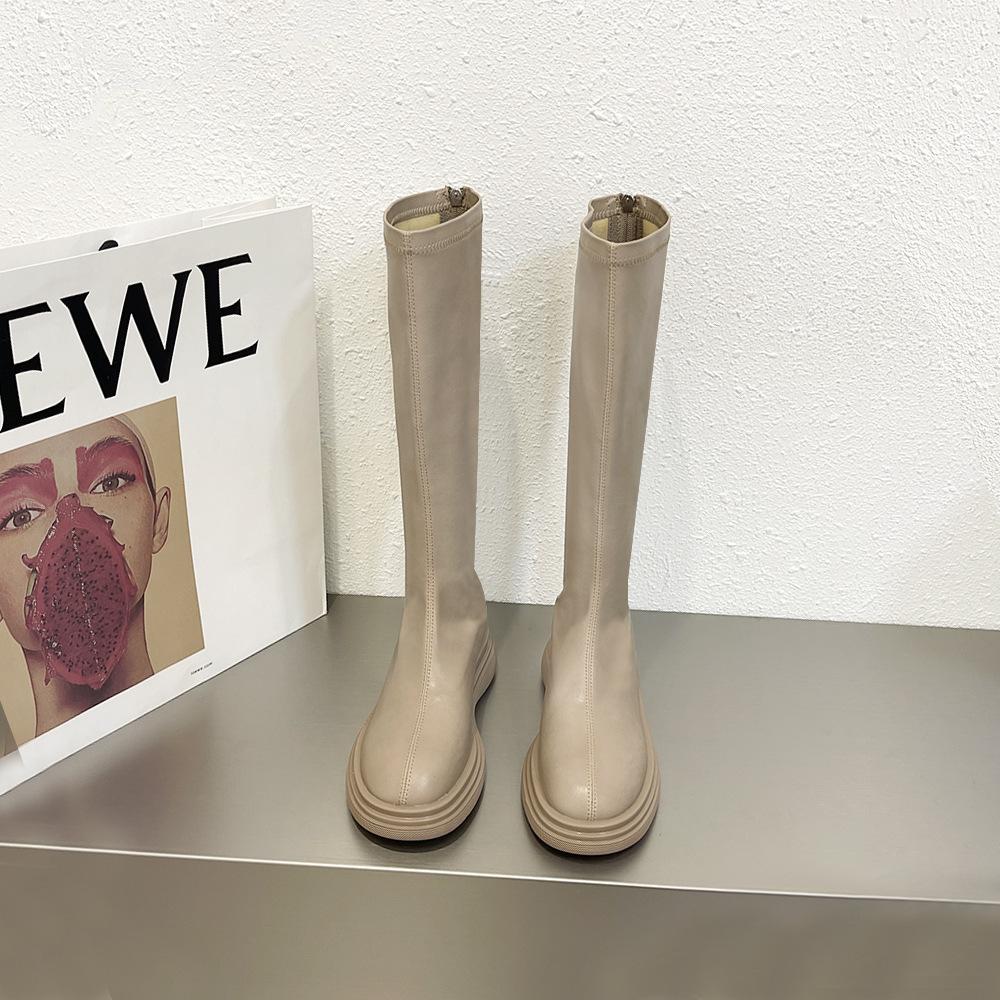 

Ботинки Женские Ботинки Рыцарские Осень/Зима Челси Ботинки Ботинки Высокие Ботинки Флисовые Толстоподошвенные Ботинки Мартин Высокие Ботинки 36