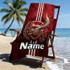 Custom Name Personalized Arsenal F.C Print Beach Towel, for Trip Camping Beach Party Home Decor, Birthday Gift for Family & Friends
