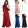 Womens Maxi Dress Long Sleeve Button Down Evening Party Cocktail Shirt Dresses