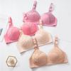 Plus Size Women Soft Cup Gathered Adjustment Bra Push Up Sexy Thin Bra