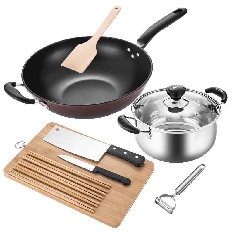 MAXCOOK 8-Piece Cookware & Kitchen Tool Set