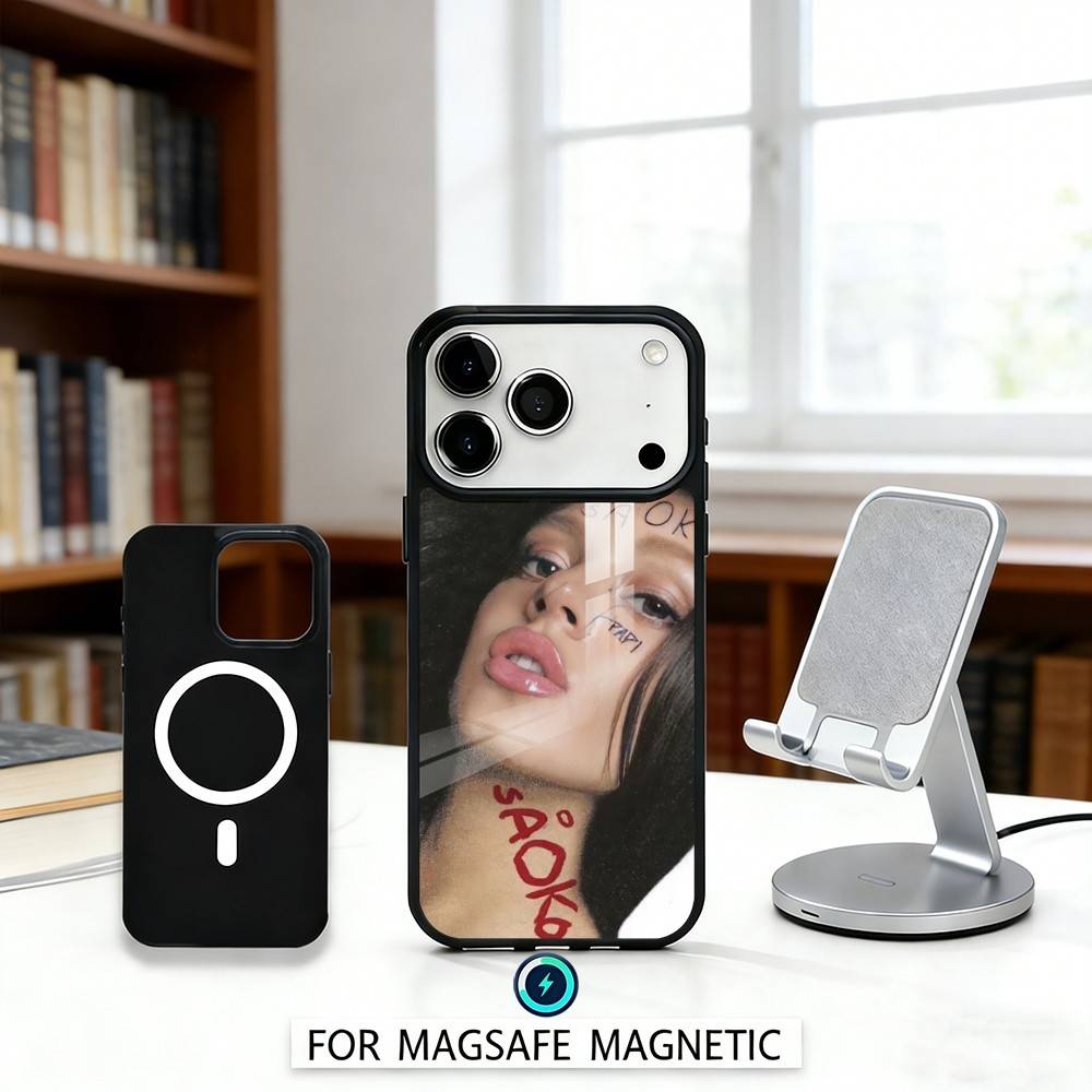 R-Rosalia Spanish singer Phone Case For iPhone17,16,15,14,13,12,Pro,Max,Magnetic For Magsafe Wireless Charging