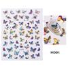 8 PC Holographic 3D Nails Stickers Nail Art Laser Butterfly Sticker Decal Butterflies Manicure Decoration Tool