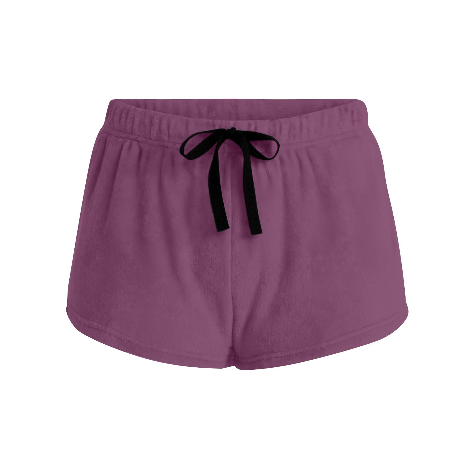 

Women s Stretch Shorts Regular Fit Hiking Shorts Casual Sports Shorts Fleece Pants Large Shorts M фиолетовый