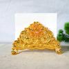 European Style Metal Paper Dispenser Desktop Ornament Gold Tissue Box Napkin Holder  Coffee Shop