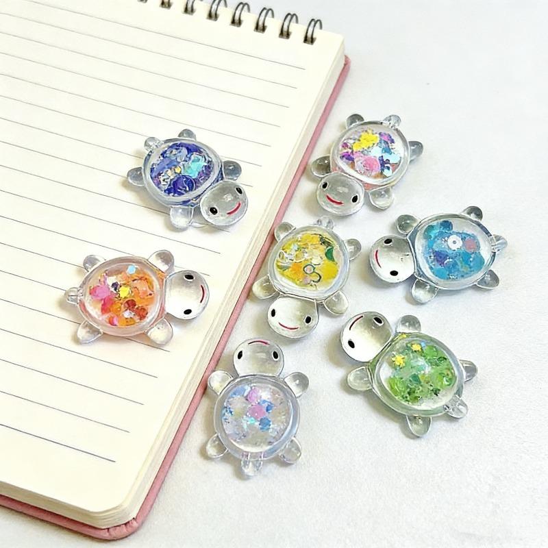 Cute Luminous Turtle 3.3Cm Small Glow In Dark Plaything Diy Pendant Keychain Decoration For Kids Present 10Pcs Assorted