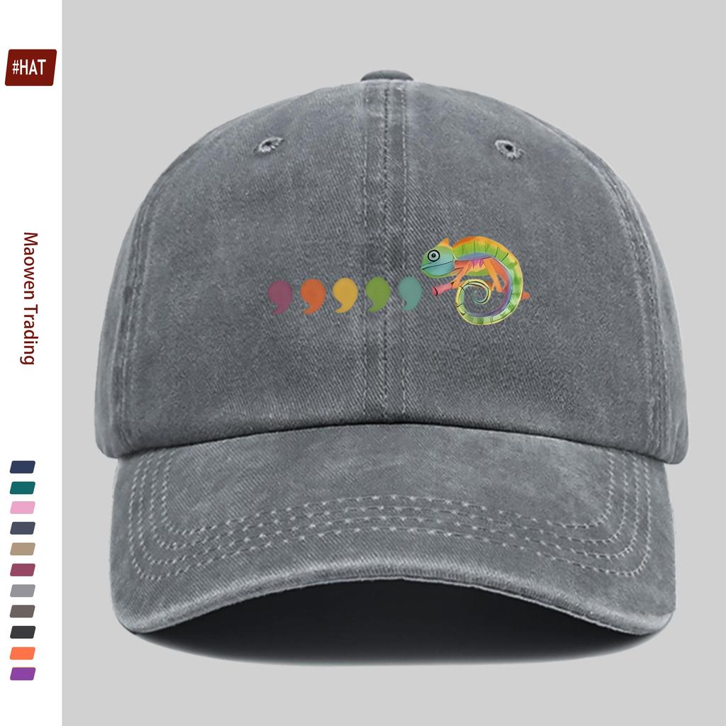 Pc Colorful Chameleon Pattern Printed Baseball Cap Fashionable Casual Decorative Hat Trucker Dad Hat Comfortable and Lightwe