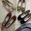 2025 spring and autumn new evening bow flat-bottomed one-pedal French single shoes soft-soled grandma shoes gentle women