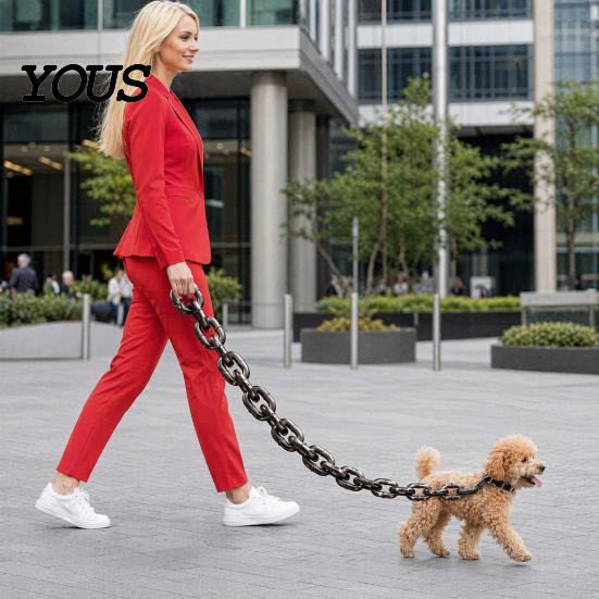 Correa Elegante para Perros Pequeños Correa de Cadena Gigante, Plástico Ligero para Mascotas Parece Divertida para Razas Cadena de Hierro, Accesorios para Fotos de Perros Grandes Duradera