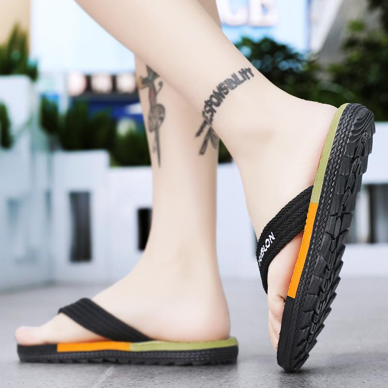 Summer Men's Fashionable Casual Breathable Slippers Sandals Beach Shoes Herringbone Slippers Home Slippers