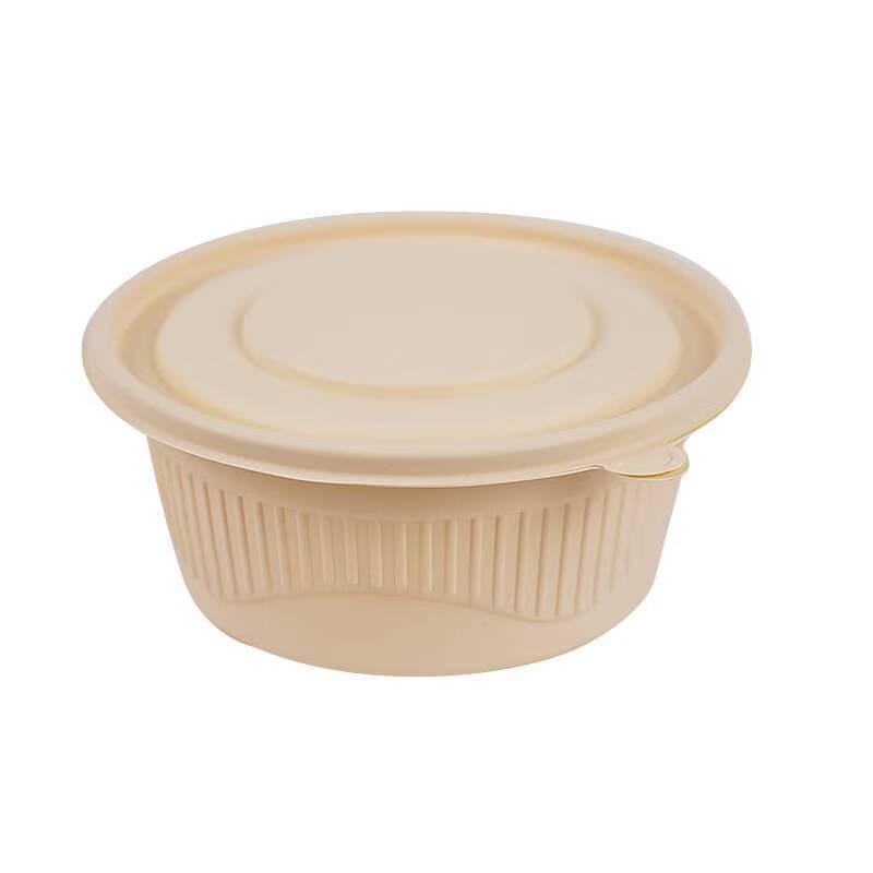 

Компостируемый круглый контейнер для еды из кукурузного крахмала