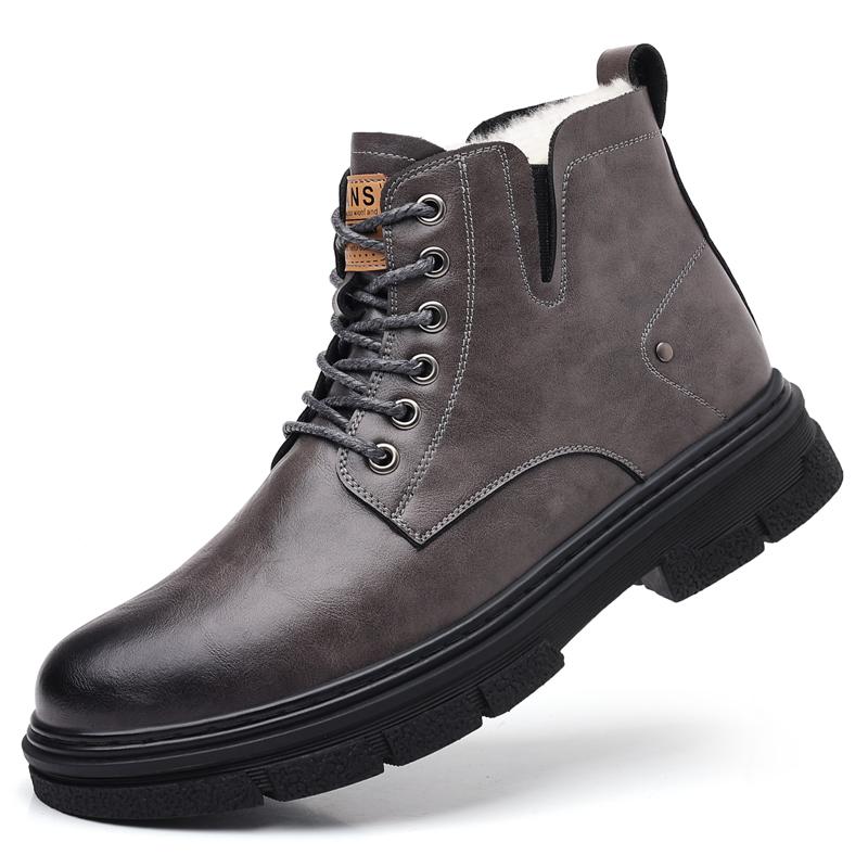 

Модные мужские ботильоны в британском стиле из высококачественной кожи, теплые уличные ботинки, зимняя повседневная обувь «Челси», дизайнерские рабочие ботинки 44