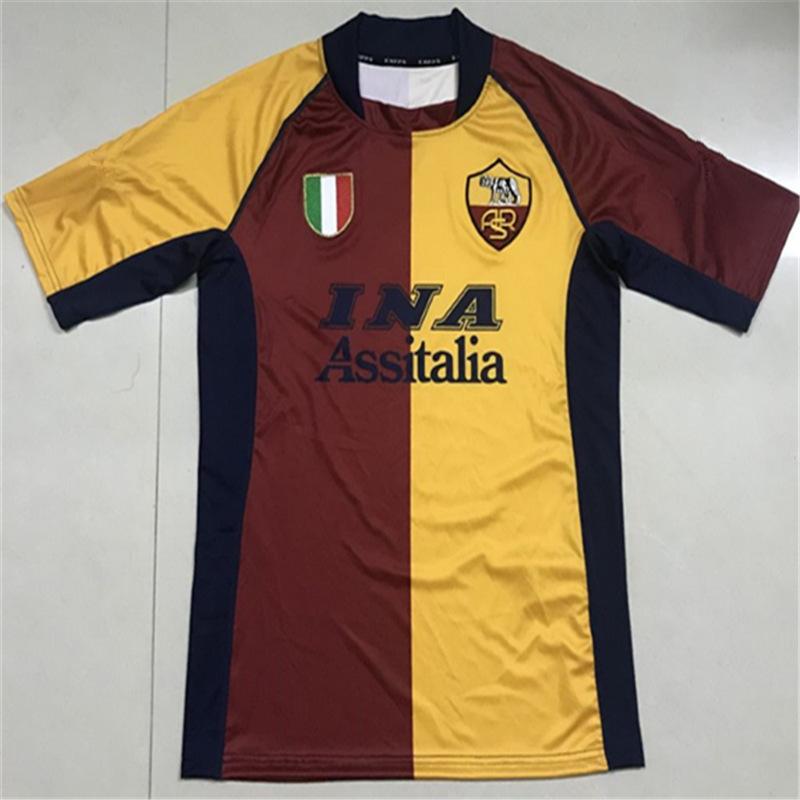 

Retro jersey 01-02 season Roma main, jersey No. 20 Bharti No. 10 Totti Montella football jersey single piece S