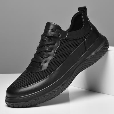 Fashion High Quality Mens Genuine Leather Shoes Fashion Designer Men Sneakers Casual Shoes Luxury Brand Man Vulcanize Shoes Treking Flat