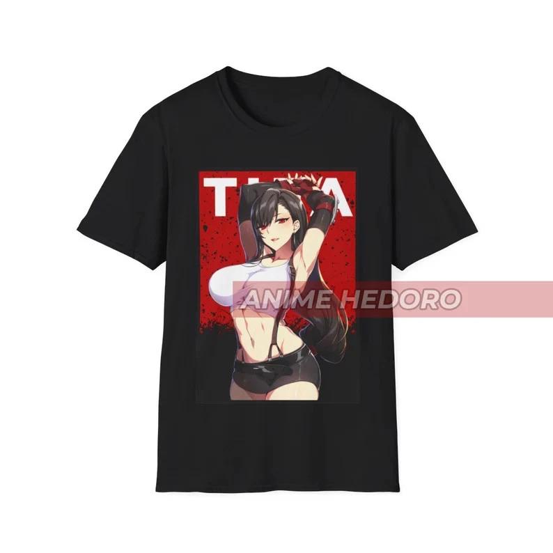 Unisex FFVII Tifa Gaming TShirt Anime Waifu Material Shirt S