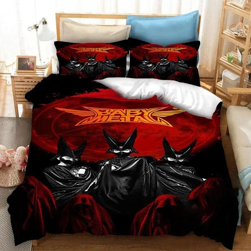 Babymetal Rock Band Comfortable Duvet Quilt Cover Pillowcase Bedding Set Children Bedroom Decoration Home Textile
