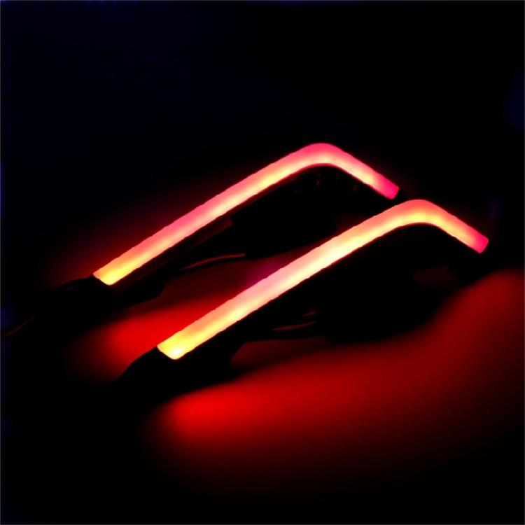 LED Decorative Winglets Body Trim Sticker Fairing Air Deflectors For Increased Motorbike And Electric Bike Visibility 2x