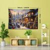 Christmas Tree Holiday Festive Atmosphere Woven Wall Tapestry - 100% Polyester Brushed Fabric, 90gsm Square Weight, No Power Required, Animal Theme Gr