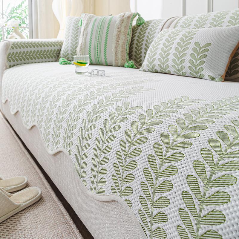 

Summer New Cool Doudou Sofa Cover One Piece Special-Shaped Straight Row Seat Cushion Summer Ice Silk Sofa Cushion 70*70cm
