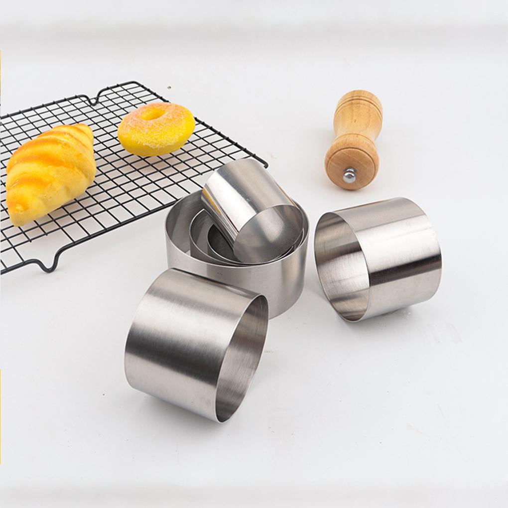 Edelstahl Runde Mousse Kuchen Form Sugarcraft Ring Formen Kekse Machen Form Backen Werkzeug Backformen Küche Bäckerei
