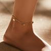 Butterfly Design Copper Plated 18k Gold Anklet For Women