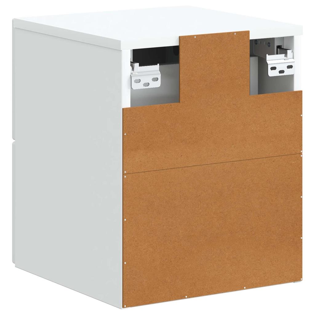 Wall Mounted Nightstand White 34.5 x 33 x 40 cm Particleboard