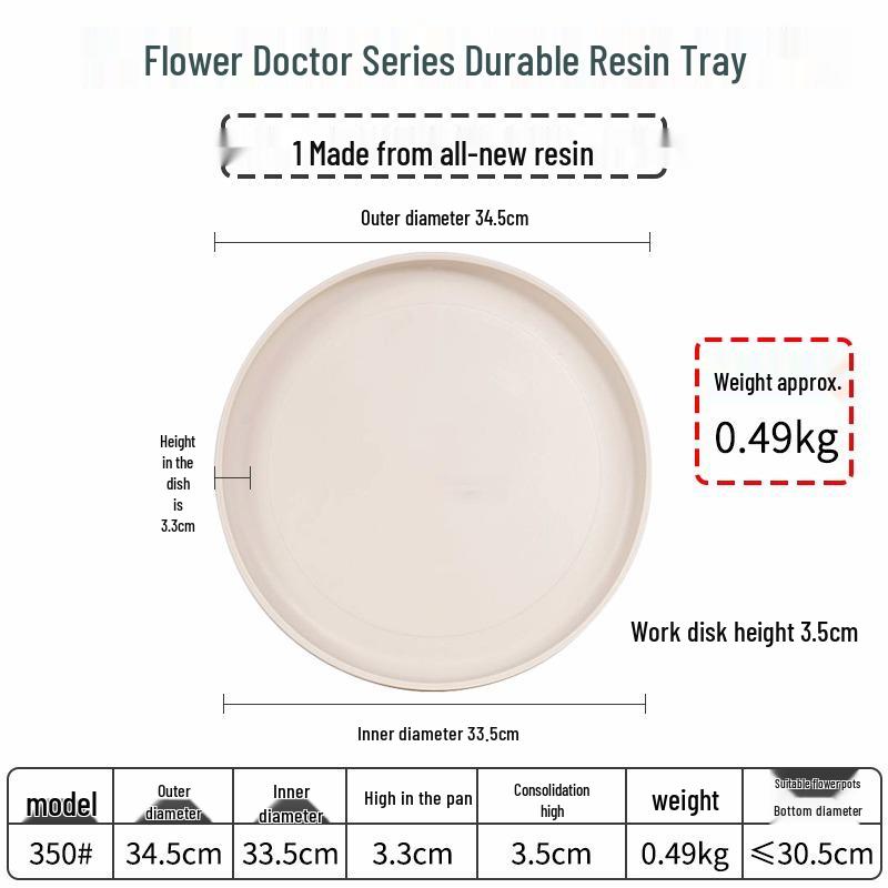 Thickened Resin Plant Tray: Movable, Large Water Collection Base for Flower and Succulent Pots