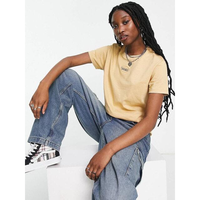 

Коричневая мини-футболка Vans Oval