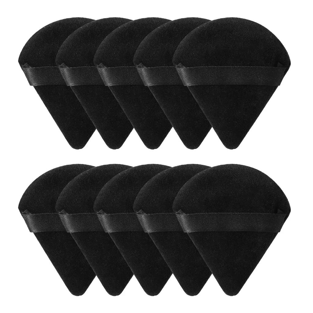 20/10Pcs Triangle Velvet Powder Puff Wet Dry Use Makeup Sponge Cosmetics Blender Makeup Foundation Beauty Tool Accessories