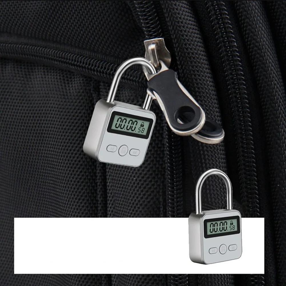 1PCS Smart Padlock Rechargeable Smart Time Lock With LCD Display And Backlight And Electronic-Timer 3.7V/200mA Battery
