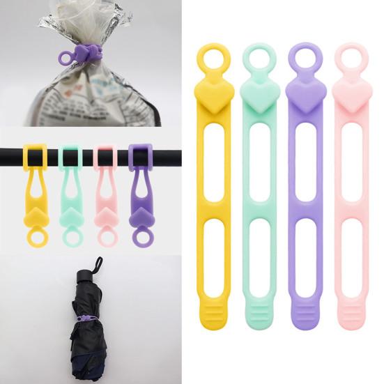 Yousheng 3/5/7/12/18/24Pcs Silicone Cable Tie Earphone Phone Charger Computer Power Cord Bundling Strap Reusable Elastic Wire Management Organizer