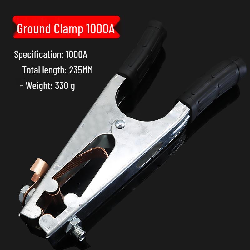 Thickened Ground Clamp for Argon Arc Welding (500A/1000A/1500A) - Safety Ground Neutral Wire Clip