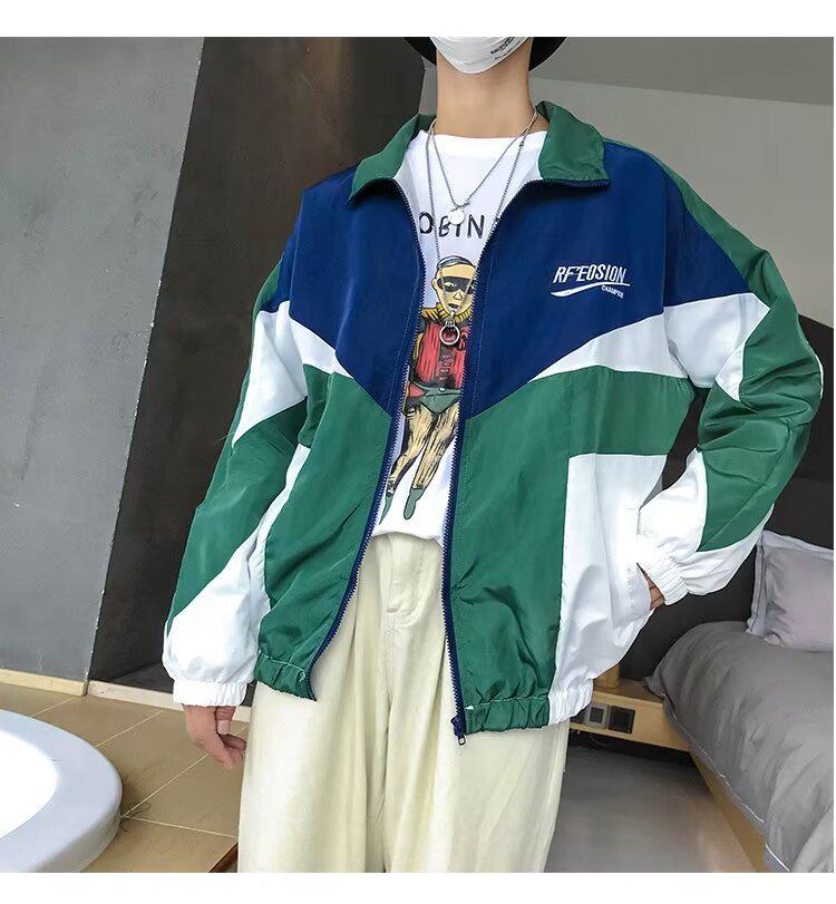 2025 Men's Pique Cool Jacket: Hong Kong, Harajuku & Korean Inspired Loose Fit for Spring & Autumn