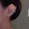 Versatile Rhinestone Butterfly Ear Cuff: Elf Ear Effect, No Piercing Needed, Elegant & Fashionable.