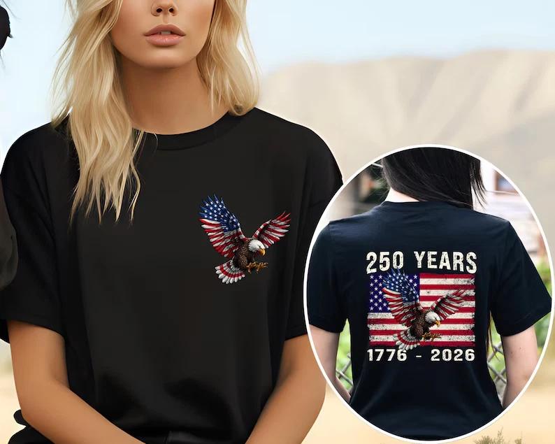 250 Years of Freedom T-Shirt 250th Anniversary America Tee 2XL