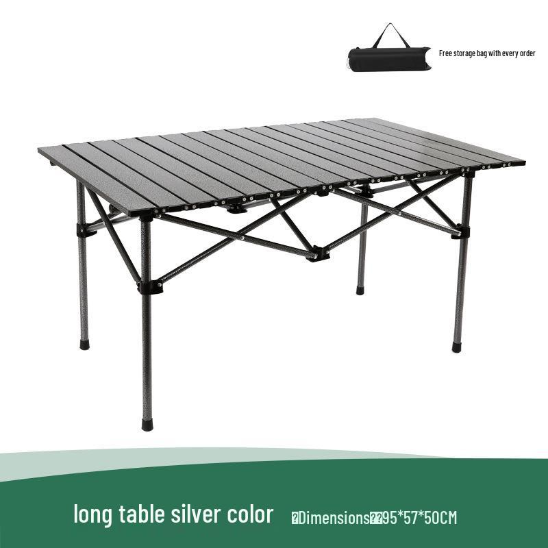 Aluminum-Magnesium Folding Table & Chair Set: 5-Piece Portable Picnic & Camping Gear for Vehicle or Self-Driving Tours