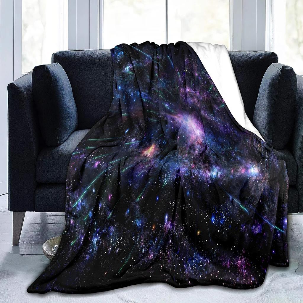 universe and the starry sky Printed Blanket for Bed Travel Camping Living Room Office Conditioning Blanket for All Seasons Gifts