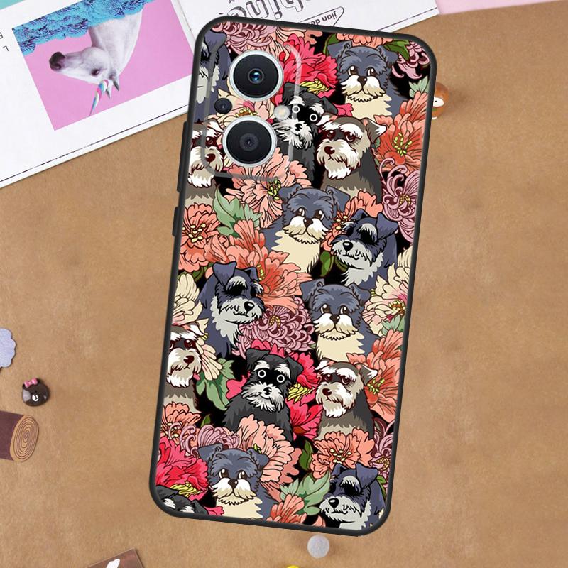 Schnauzer Puppy Dog For OPPO Reno 11F 12F 13F 14F 10 11 12 13 14 Pro 7 8 Lite 8T OPPO Find X5 X6 X8 X9 Pro Case