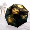 1pc Moon Goddess umbrella with 8 iron ribs and a plastic handle, automatic opening and closing, and daily use.1078