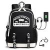 3 Piece School Backpack Set for Students Large Capacity Oxford Cloth Schoolbag with Shoulder Strap and Pencil Case