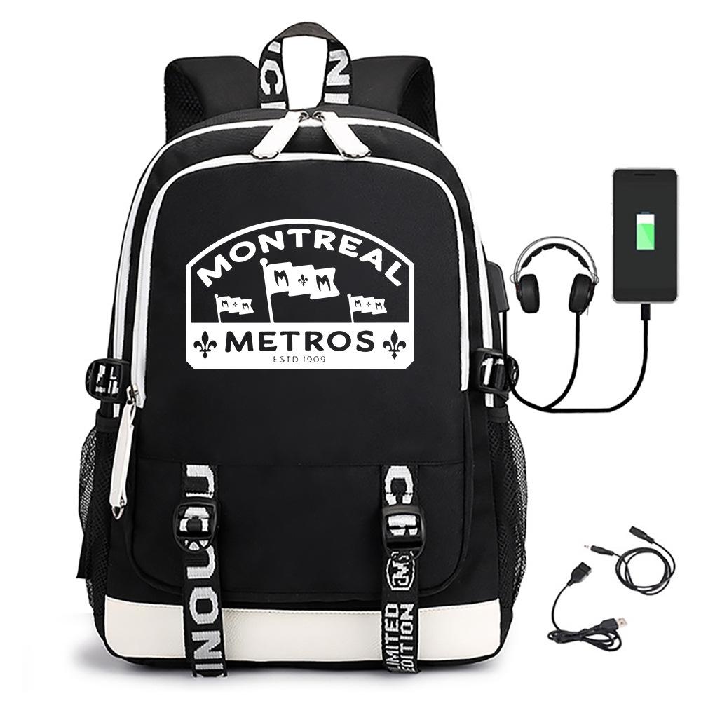 3 Piece School Backpack Set for Students Large Capacity Oxford Cloth Schoolbag with Shoulder Strap and Pencil Case