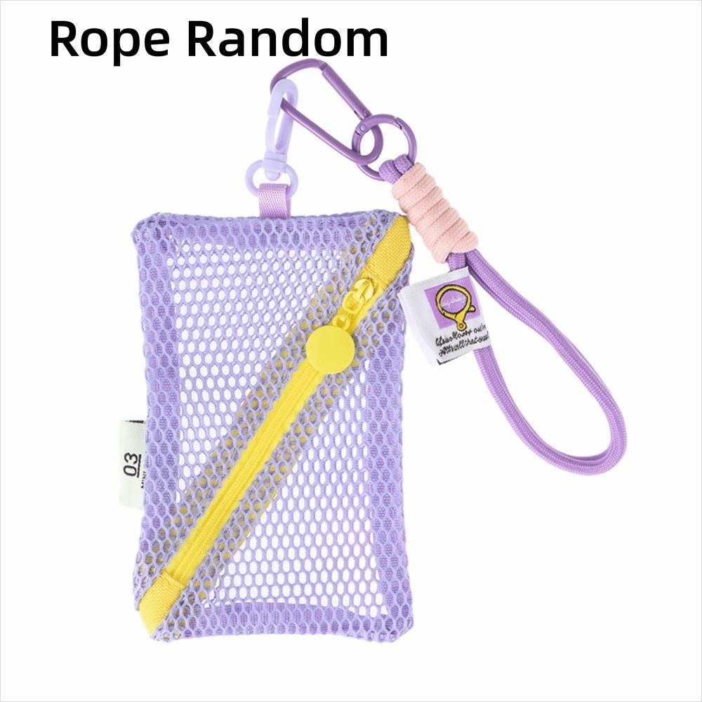 Portable Mesh Cosmetic Bag Dopamine Color Storage Makeup Case Women Mesh Toiletry Storage Pouch Organizer