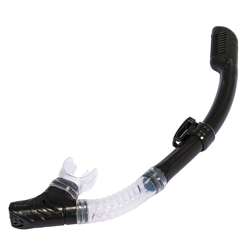 

Полностью сухая дыхательная трубка/силиконовая трубка для снорклинга S31 прозрачный черный