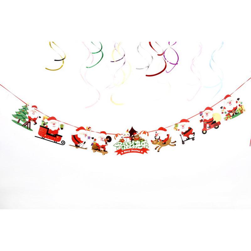 Cartoon Weihnachtsfeiertagsbanner und Hängeflaggen