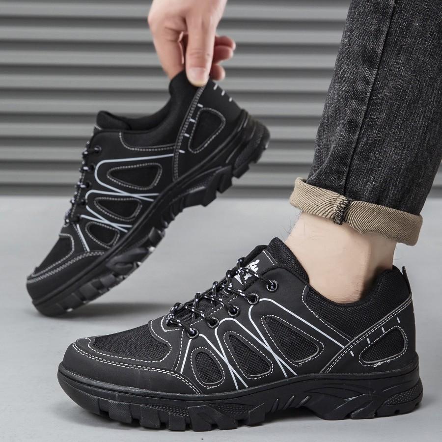 Men's single shoes Outdoor hiking shoes Breathable thick-soled wear-resistant men's single shoes Tooling shoes Sports and leisure