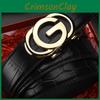 Leather Men Fashion Belt With Letter Design Auto Buckle For Business Leisure And