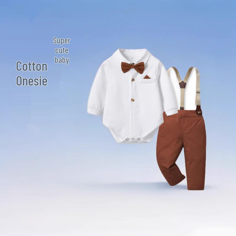 Infant & Toddler Spring/Autumn Dress Sets, Boys' Cotton Jumpsuits, Cute Kids' Spring Outing Outfits